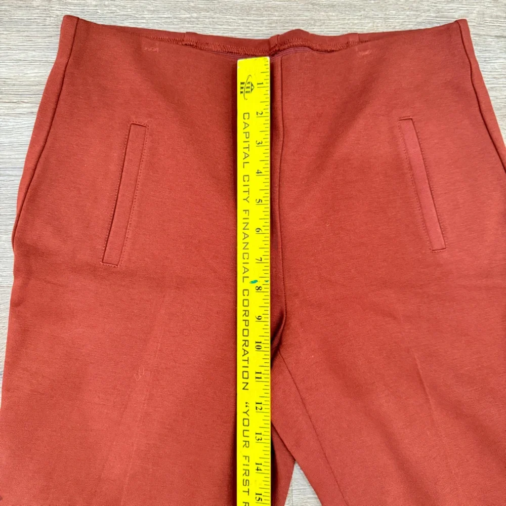 Chico’s Women’s Rust Brown Stretch Skinny Straight Ankle Pant Pockets 0.5 US S/6